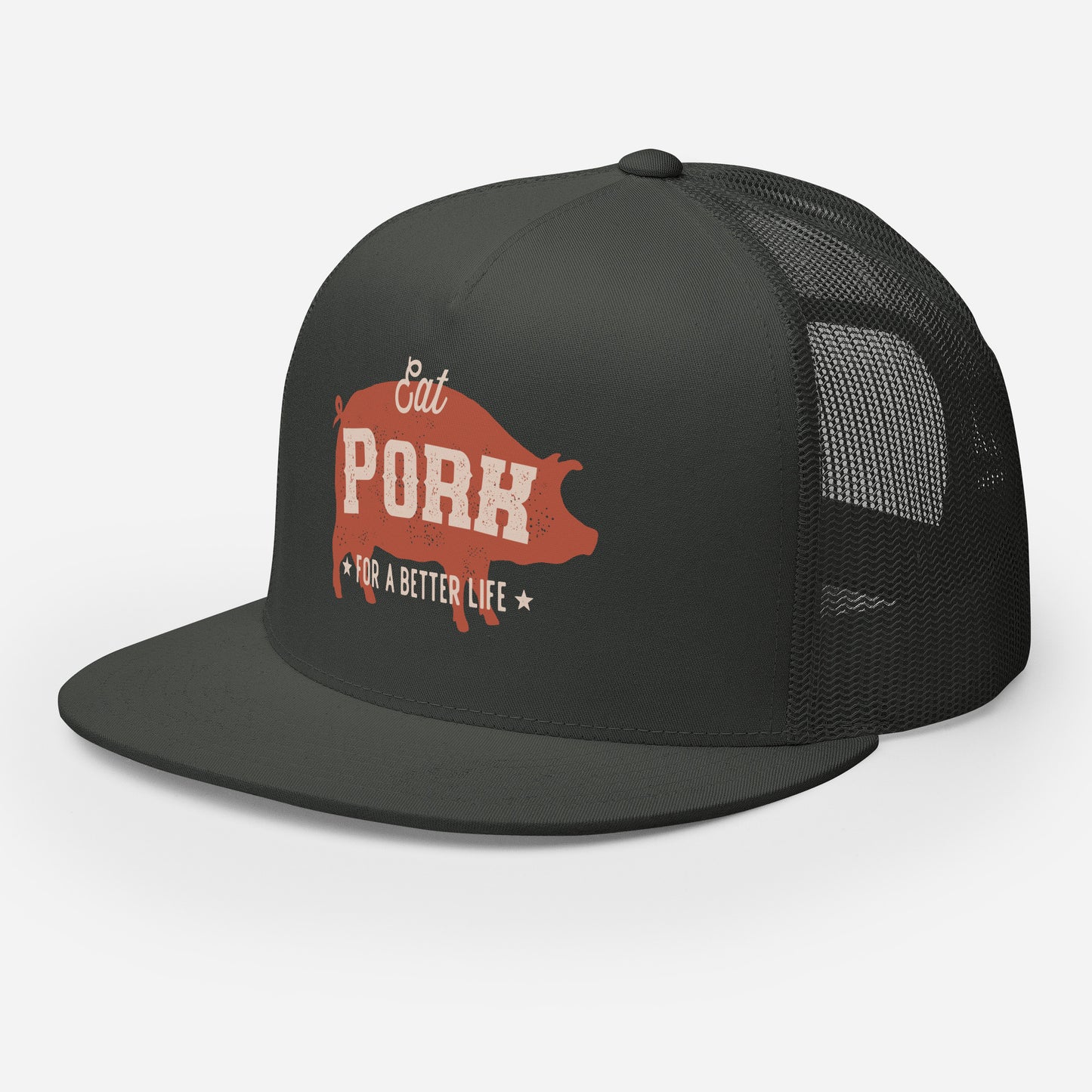 Eat Pork FLAT BILL Hat