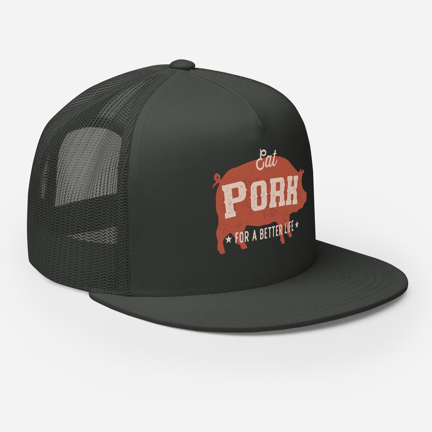 Eat Pork FLAT BILL Hat