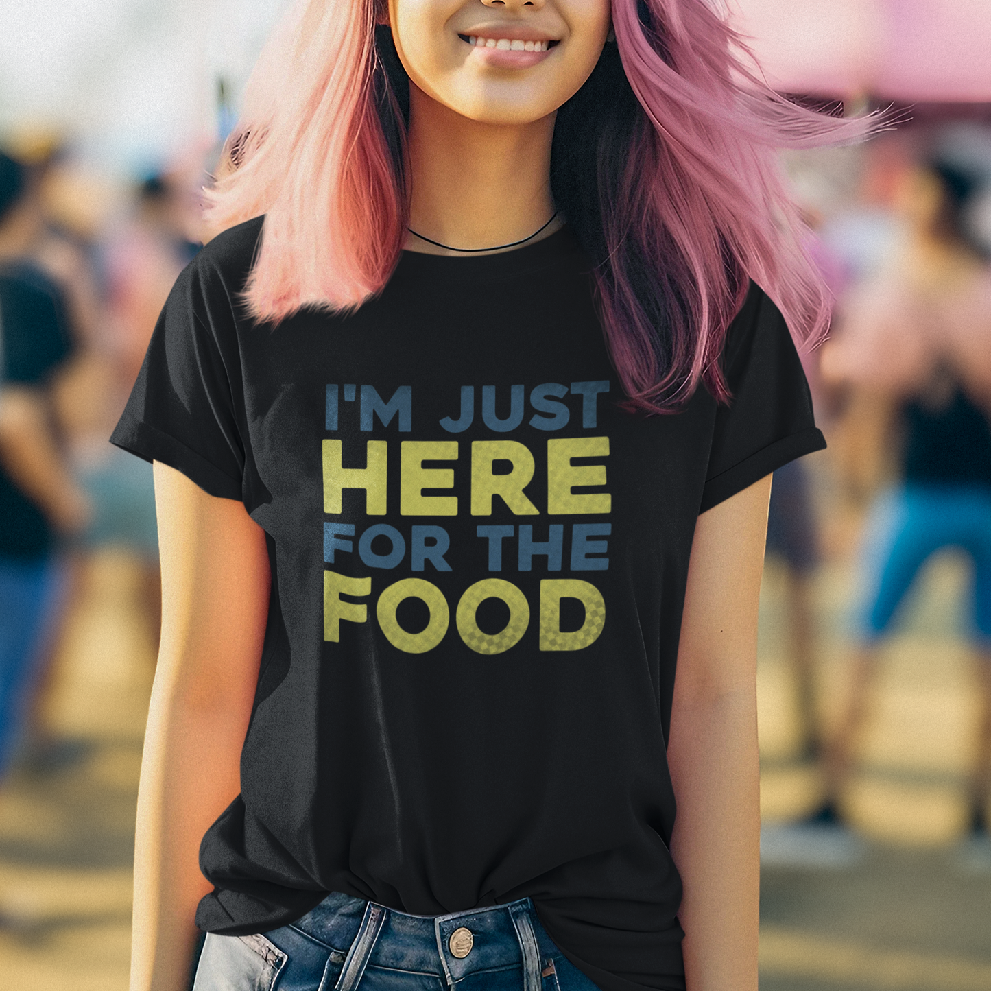 I'm Just Here for the Food Unisex t-shirt