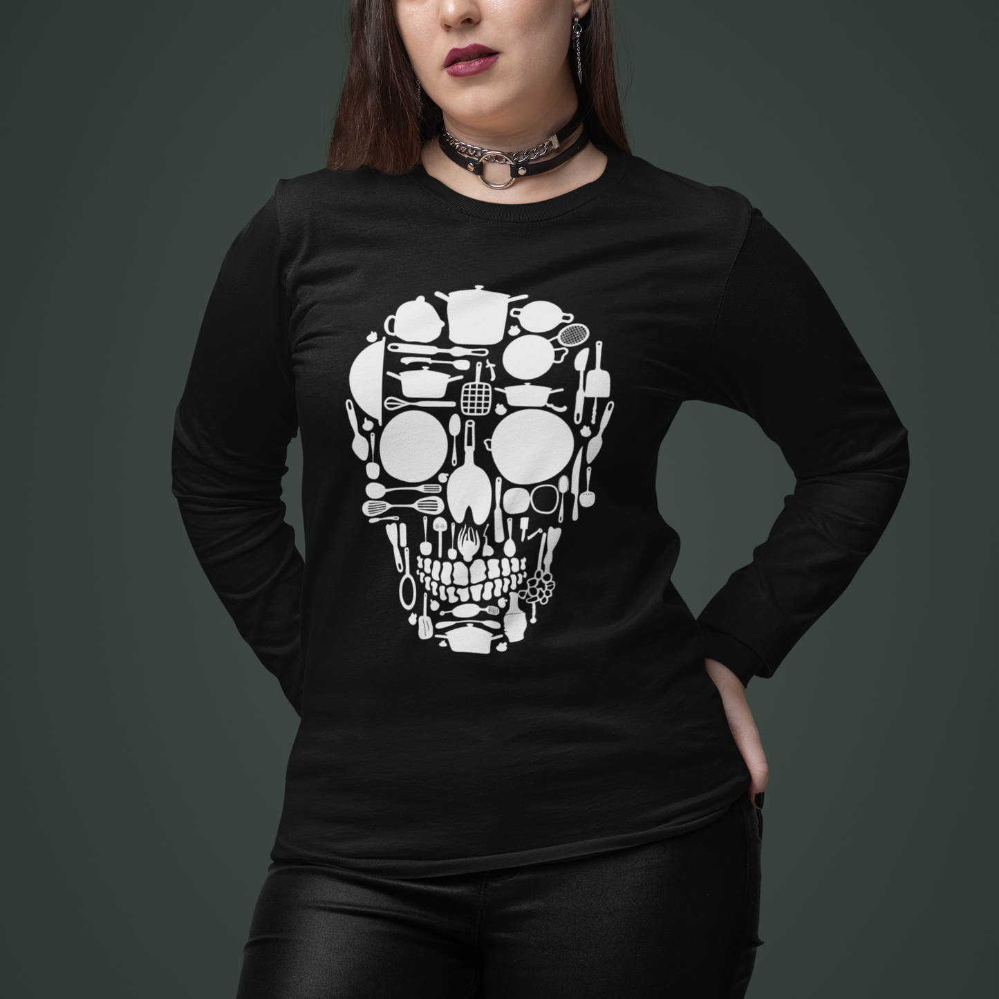 Skull Kitchen Unisex Long Sleeve Tee