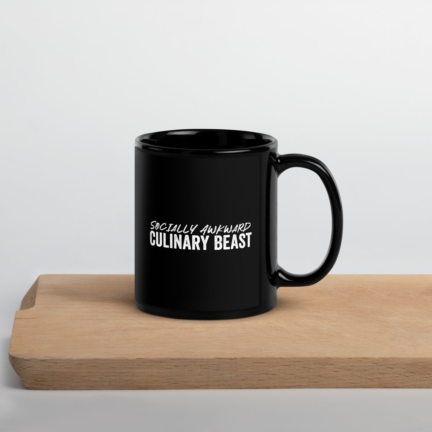Socially Awkward Black Glossy Mug