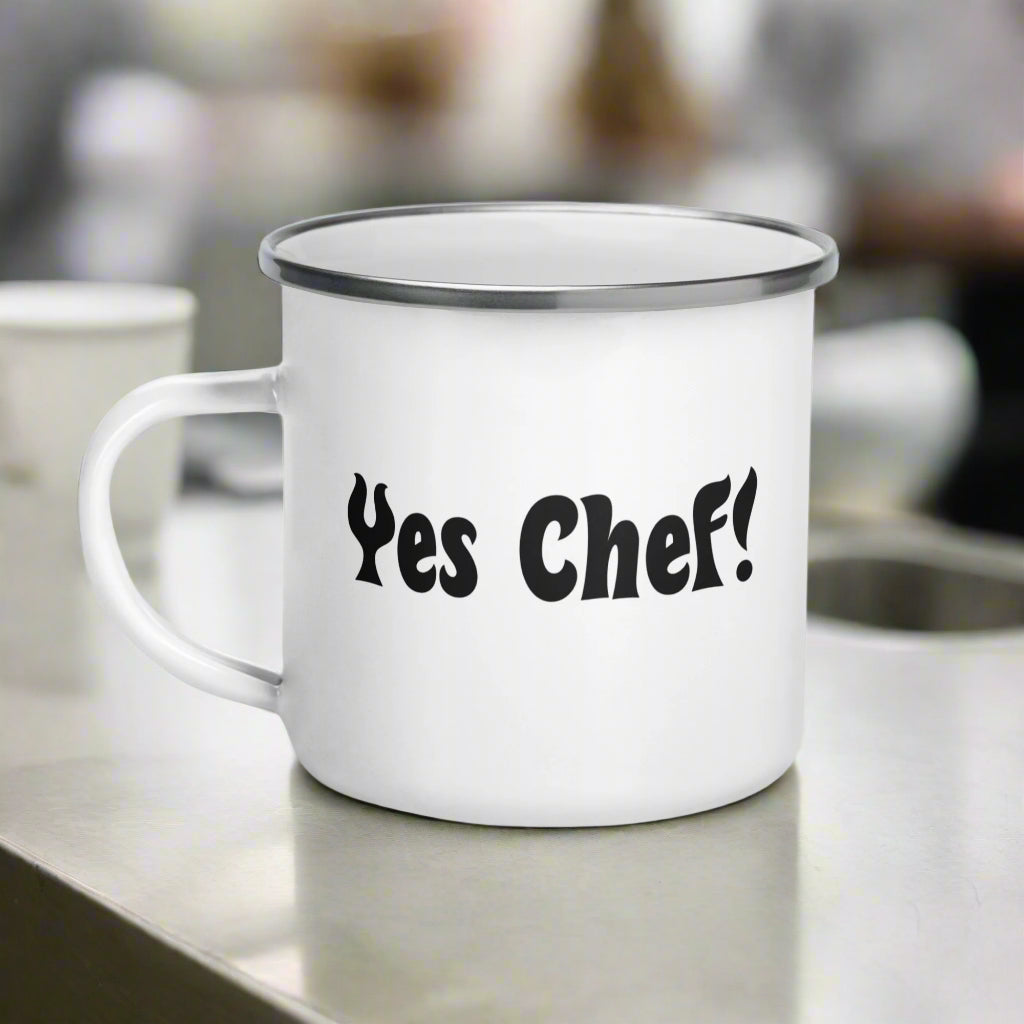 Yes Chef Enamel Mug