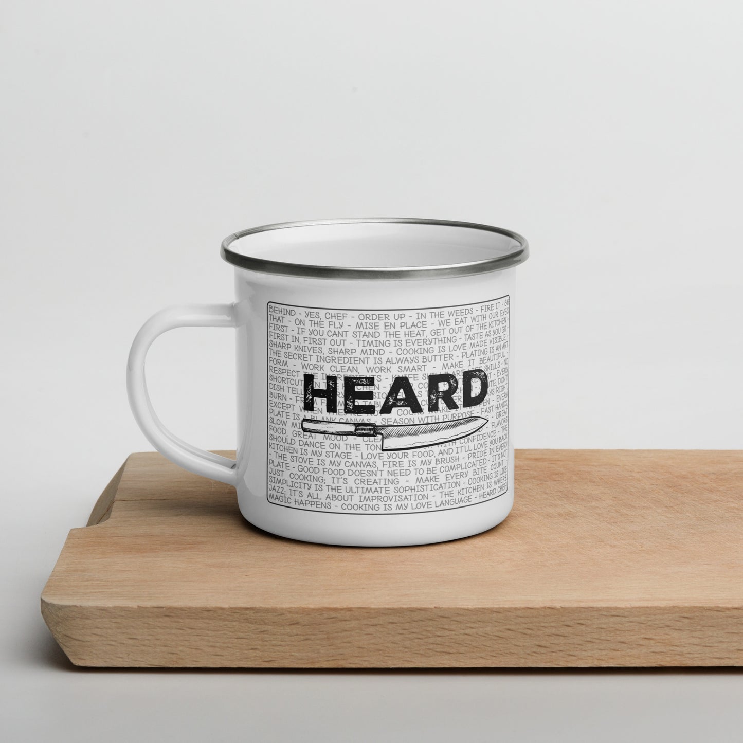 Heard Phrase Enamel Mug
