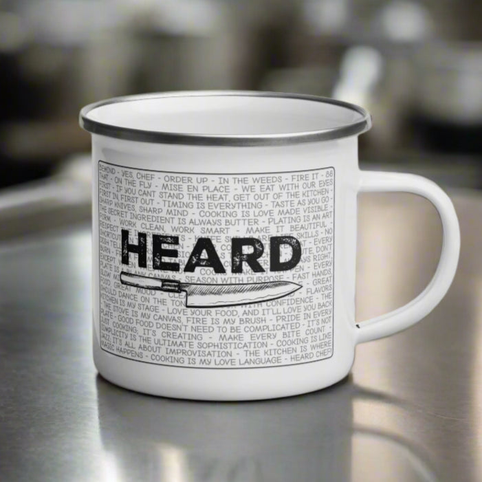 Heard Phrase Enamel Mug
