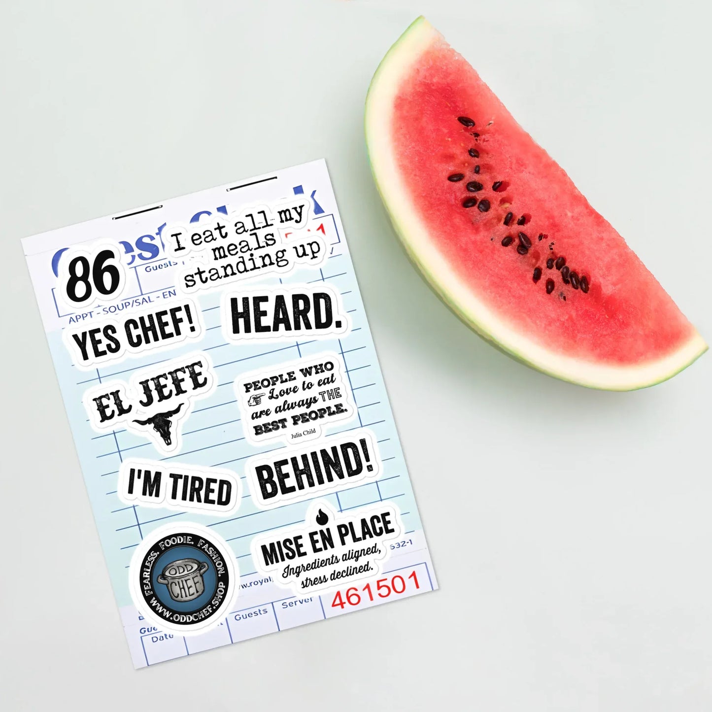 Chef Sticker Sheet 1 - Odd Chef