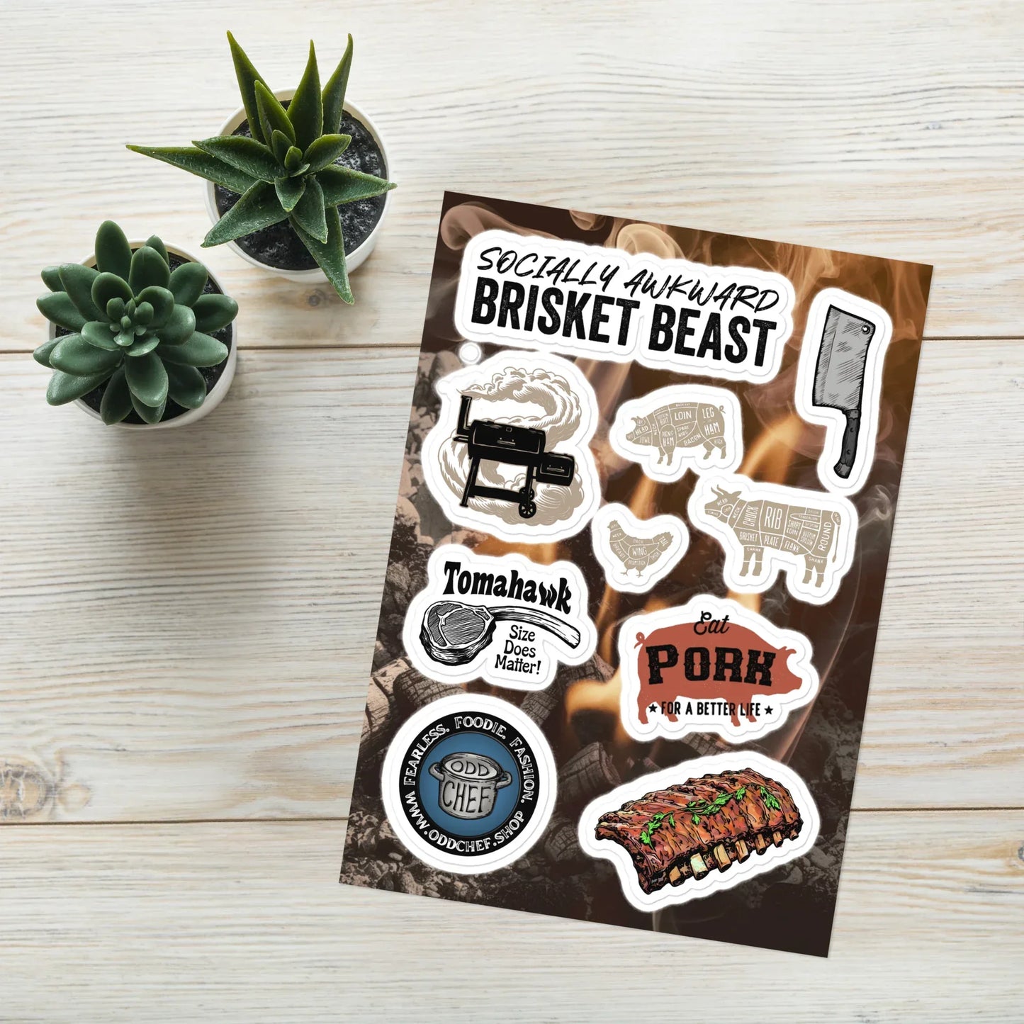 BBQ Sticker Sheet - Odd Chef