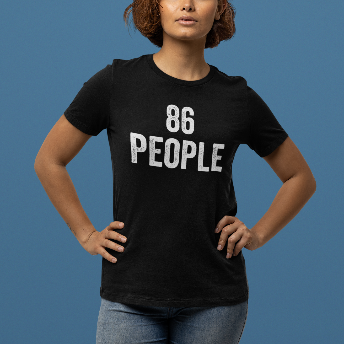 86 People Funny Womens Chef Shirt