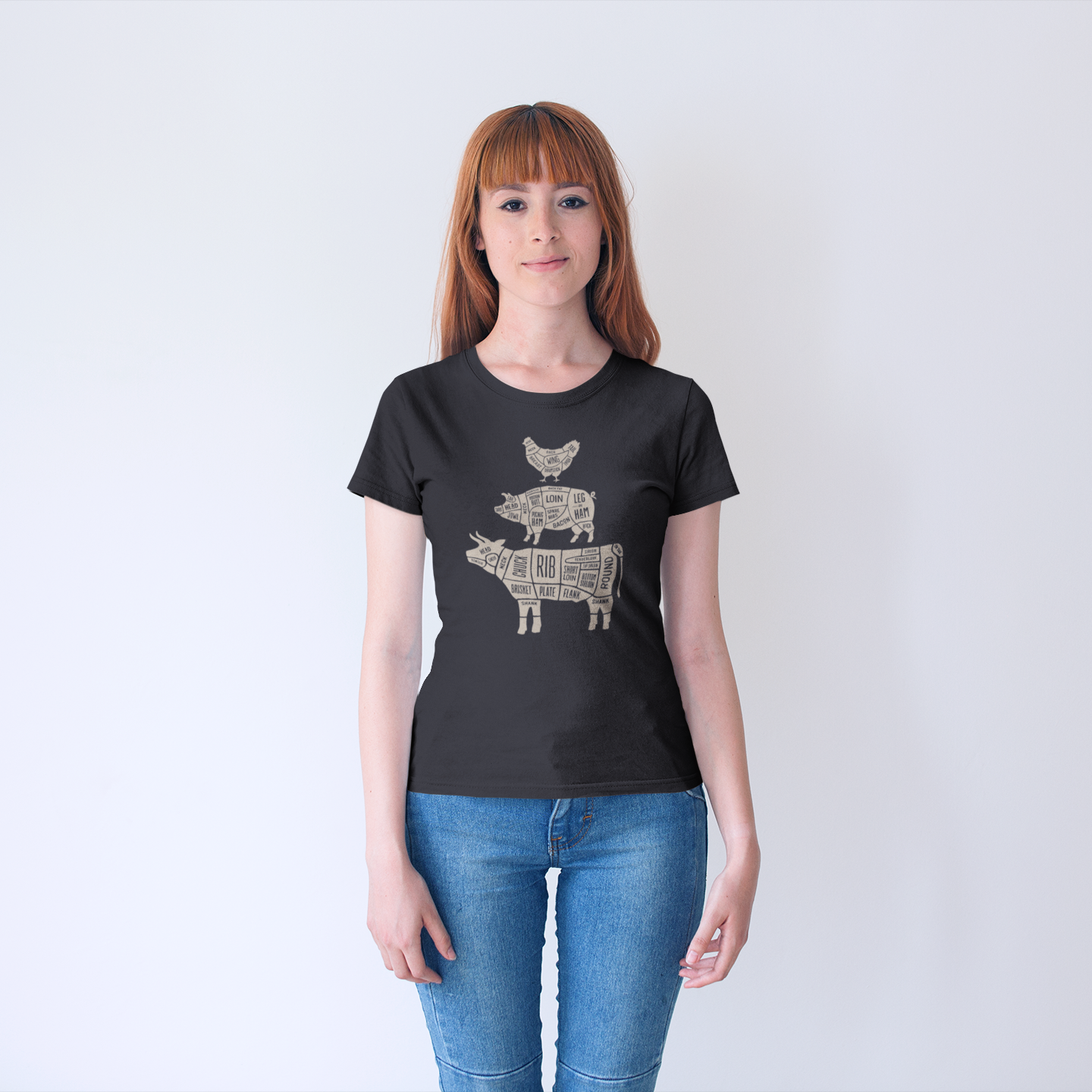 Chicken, Cow, Pig Women's Relaxed T-Shirt