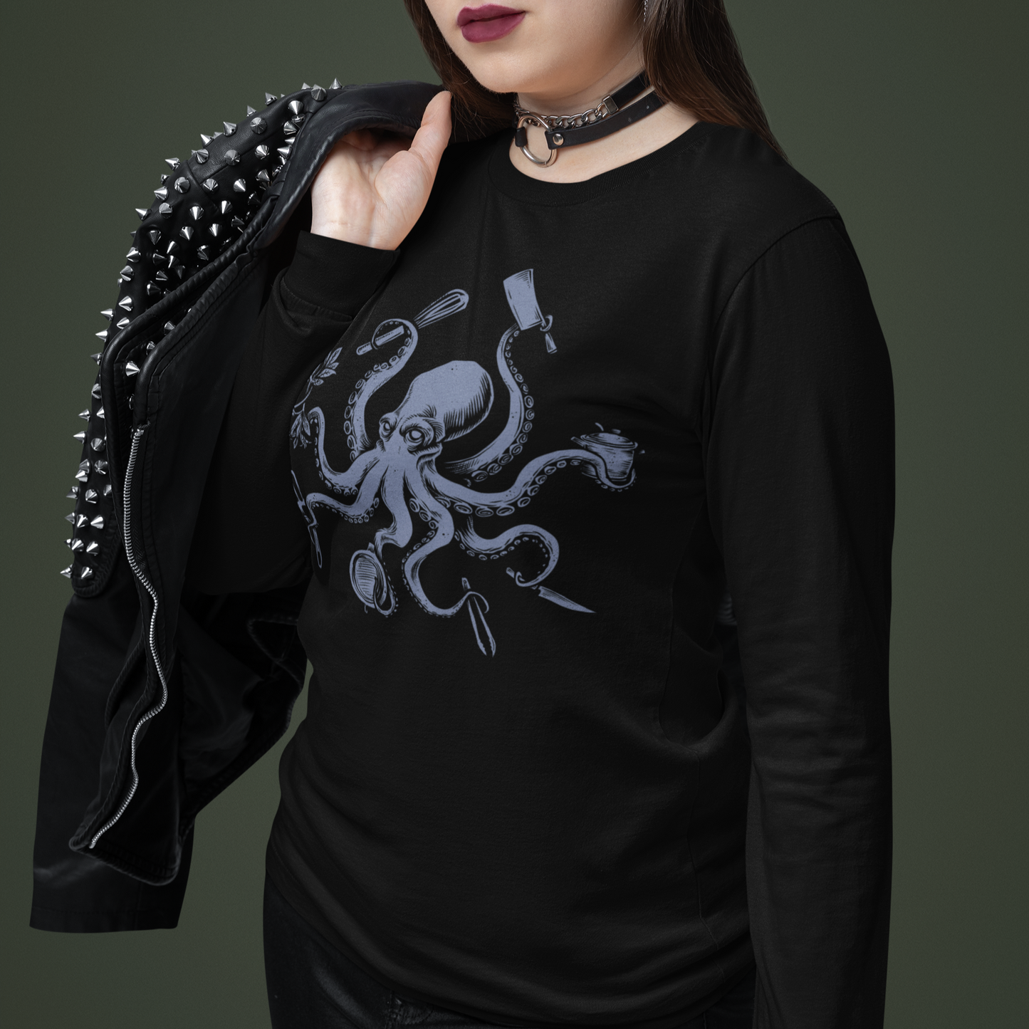 Octopus Chef Unisex Long Sleeve Tee