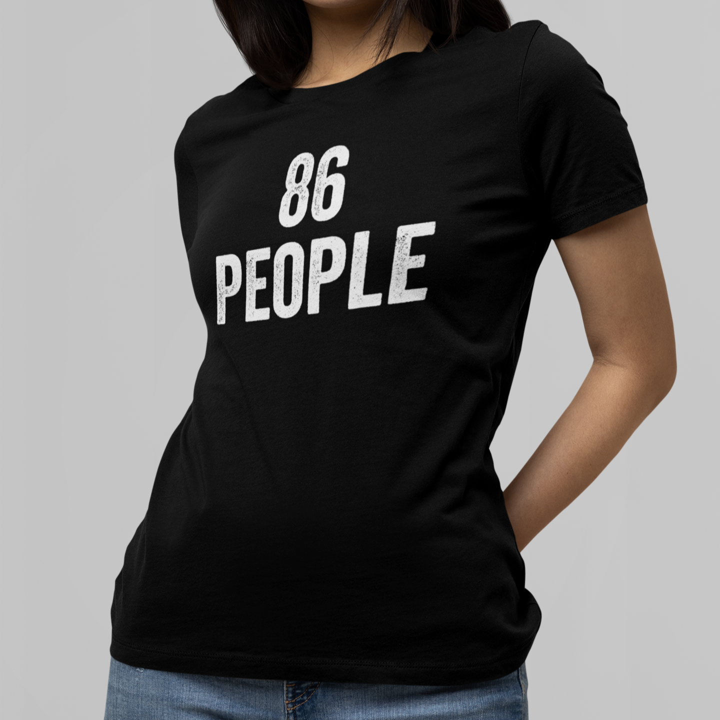 86 People Funny Womens Chef Shirt