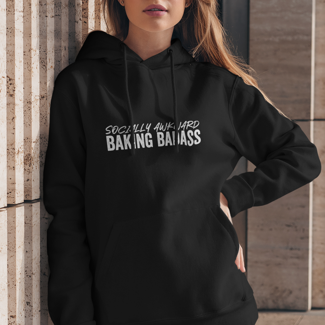 Socially Awkward Baking Badass Unisex Hoodie