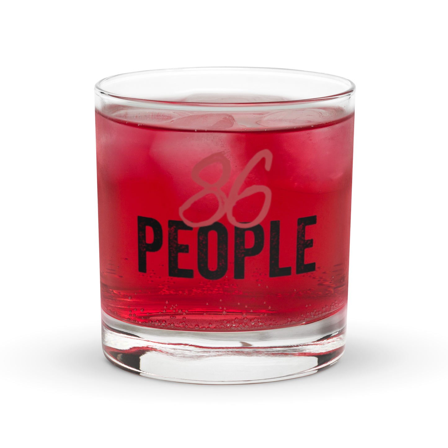86 People Rocks glass