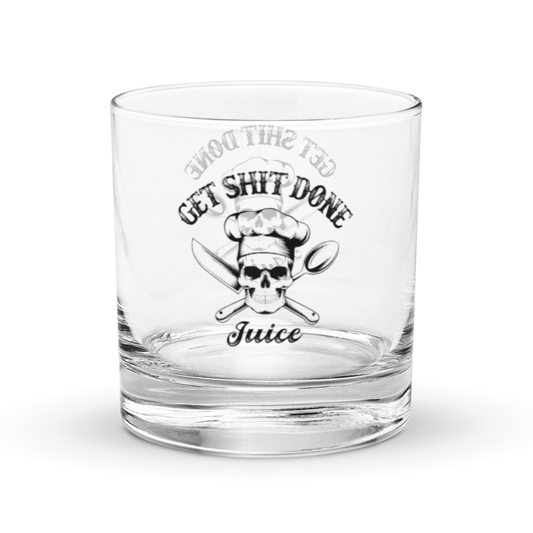 Get Shit Done Rocks glass