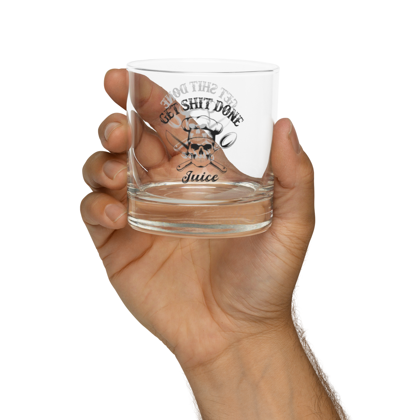 Get Shit Done Rocks glass
