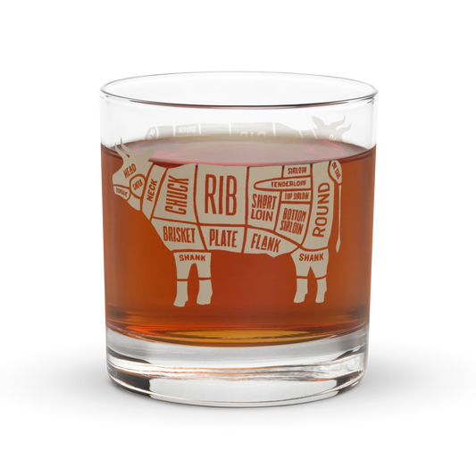 Cow Butcher Rocks glass - Odd Chef