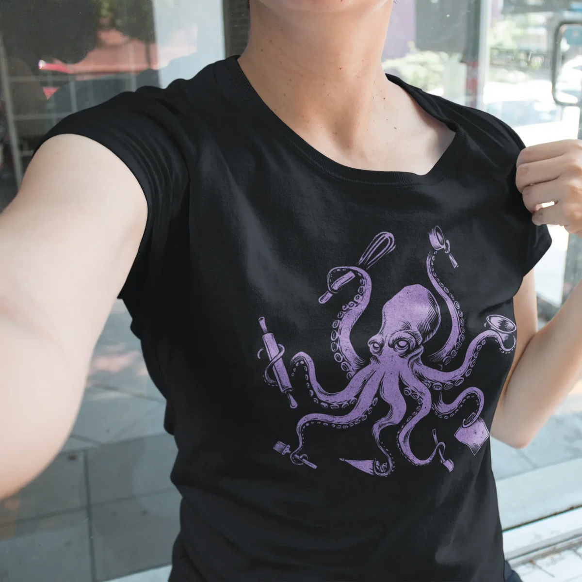 Baker Octopus Women's Relaxed Tee - Odd Chef