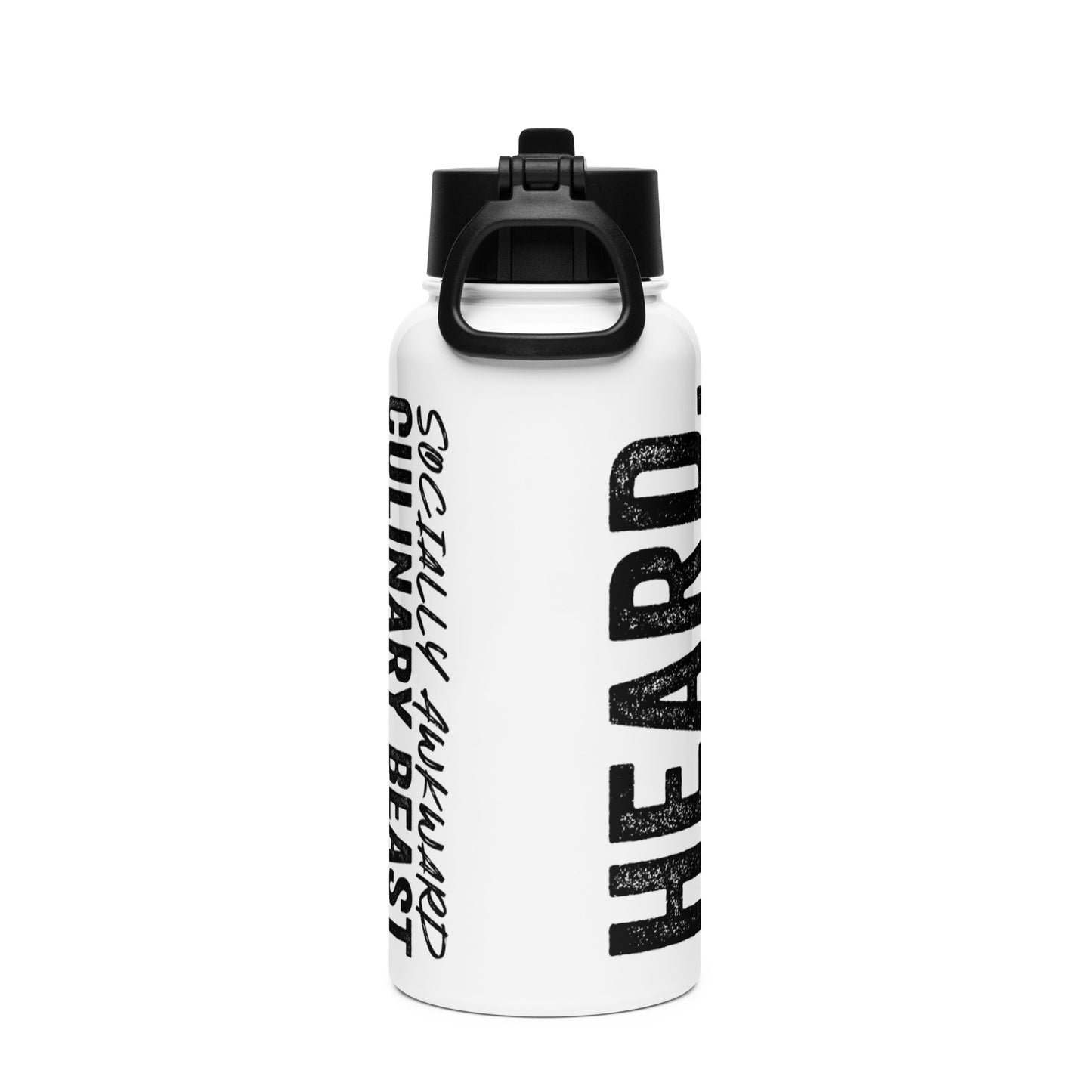 Guest Check Stainless steel water bottle with a straw lid