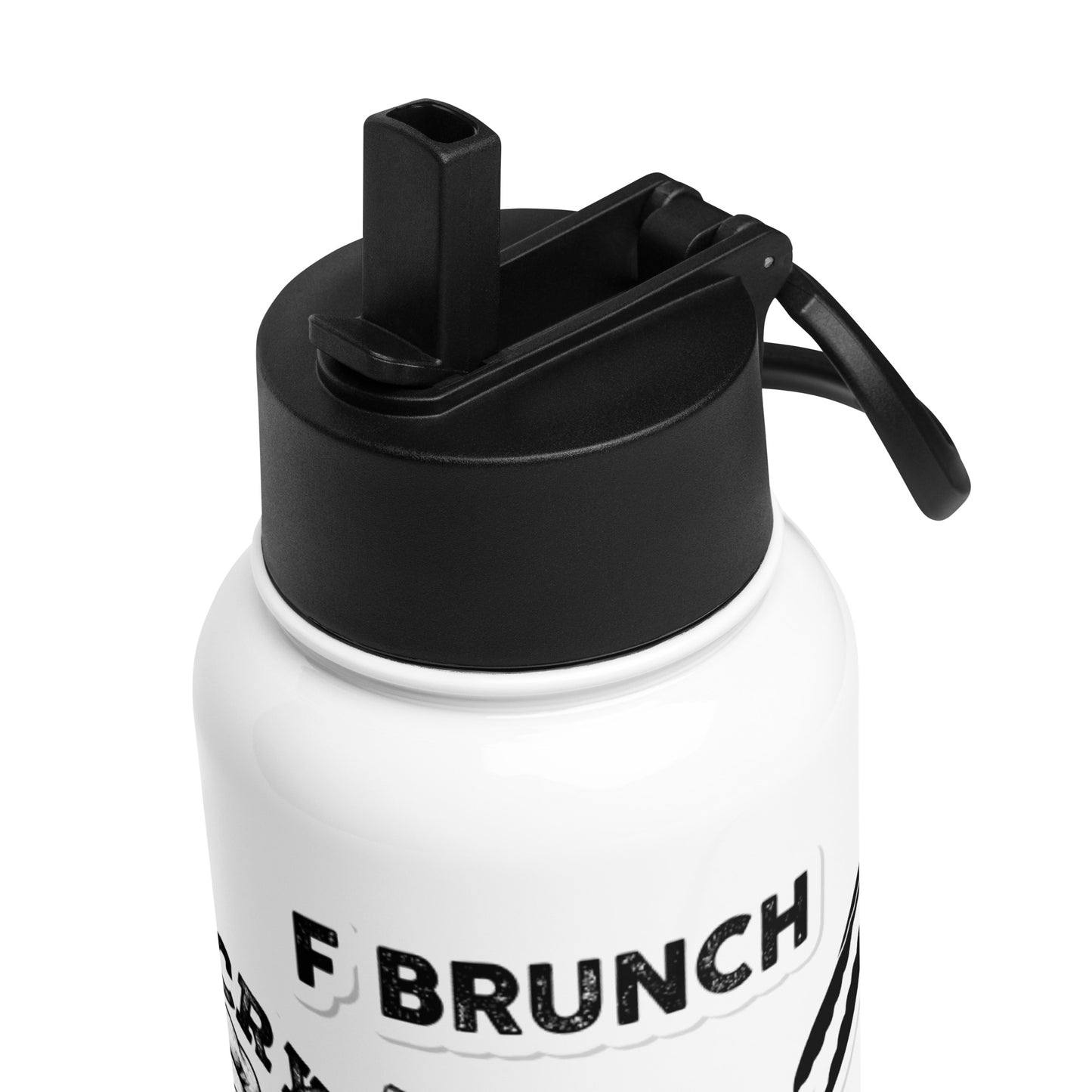 Chef Stainless steel water bottle with a straw lid