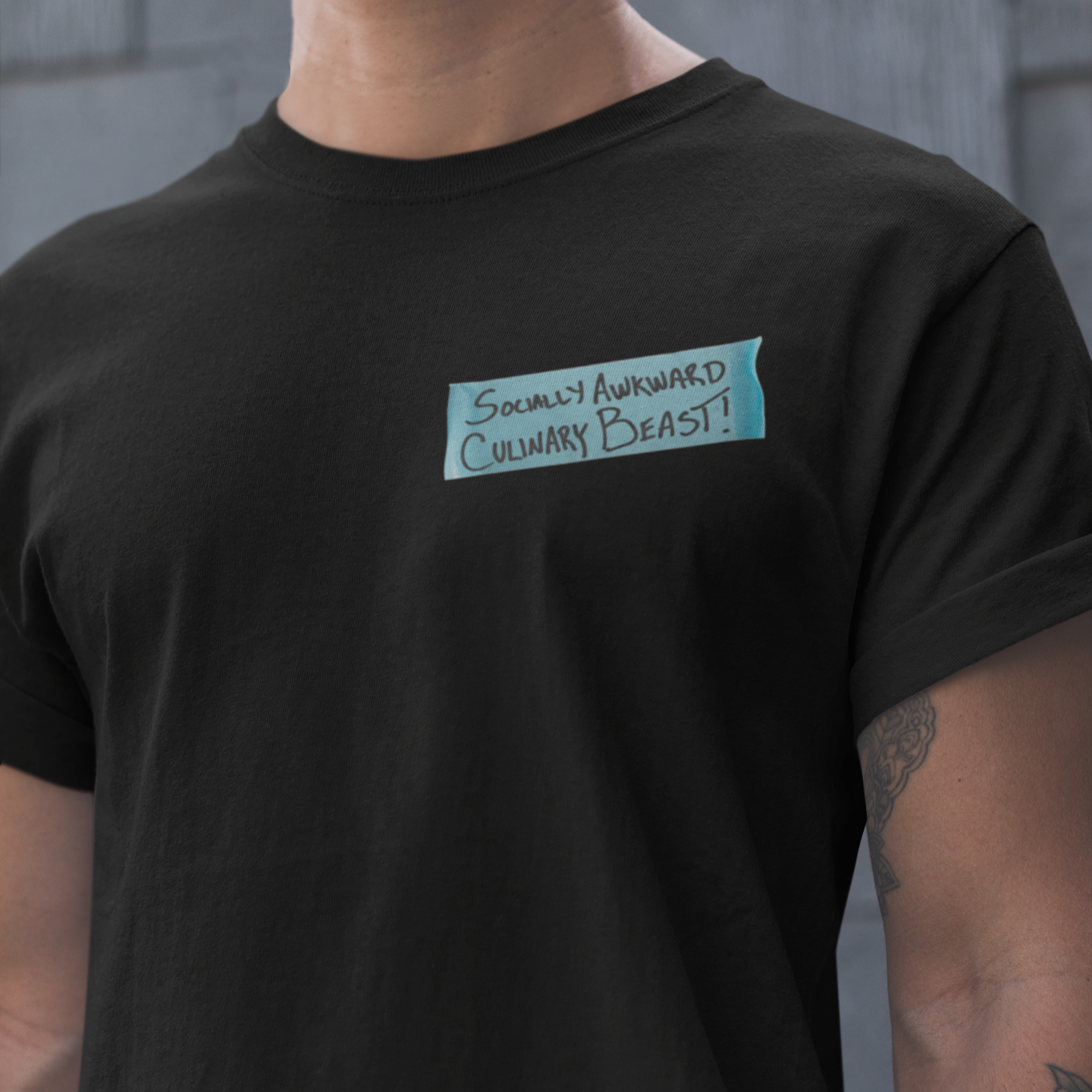 Socially Awkward Label Tape Chef Tee