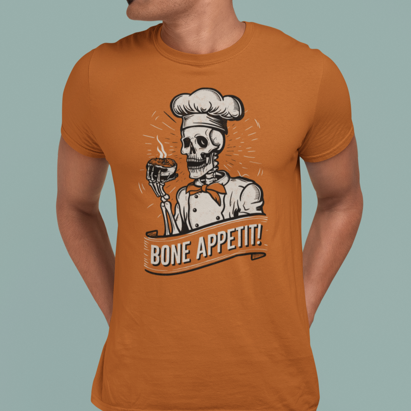 Bone Appetit Skeleton Chef Tee