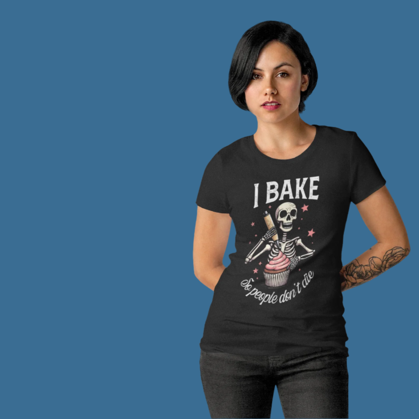 I Bake So People Don't Die Women's Relaxed Tee