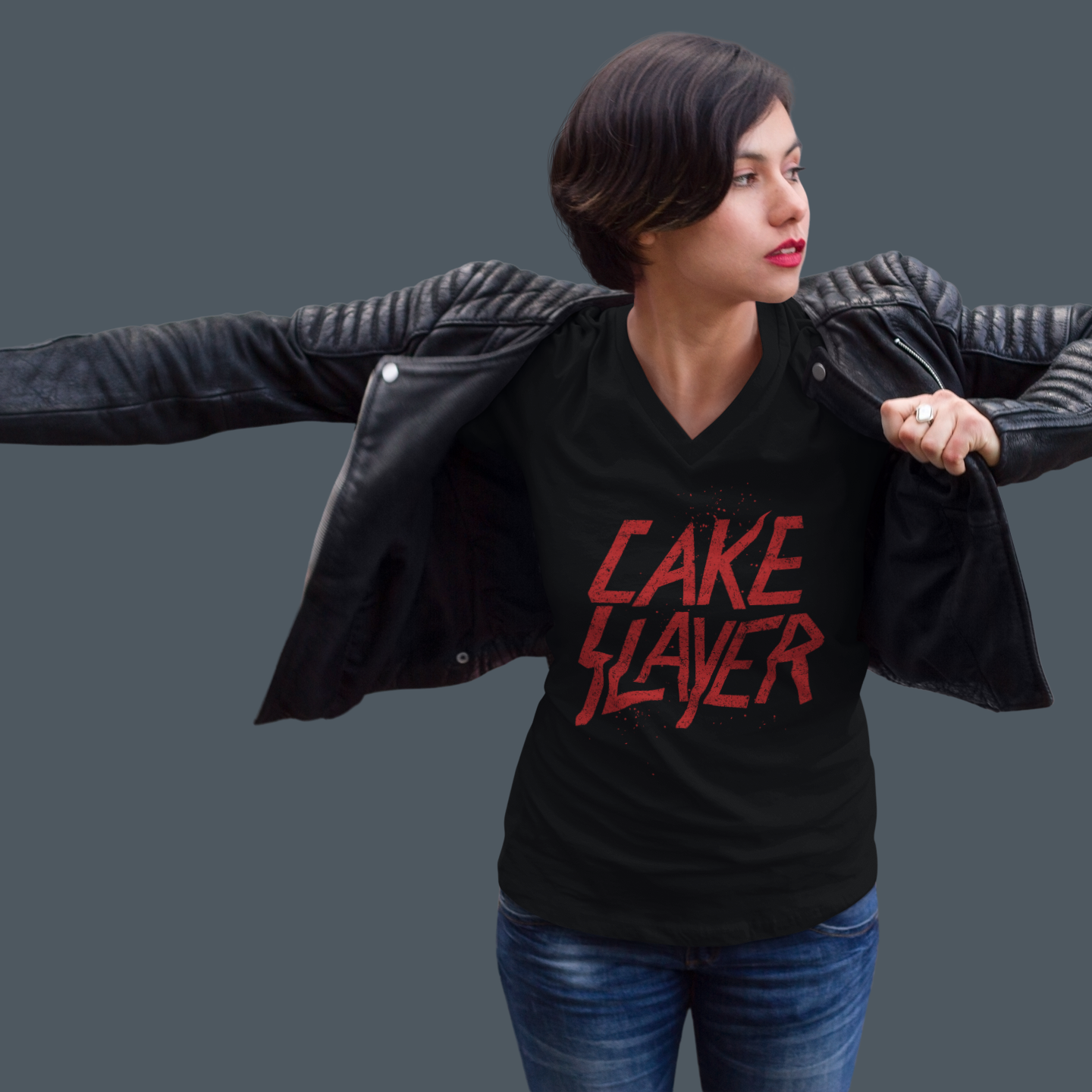 Cake Slayer Women’s Relaxed V-neck Tee