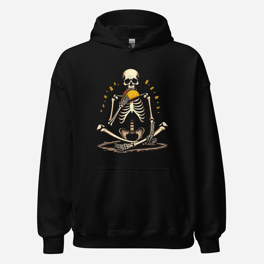 Skeleton Eating Taco Unisex Hoodie