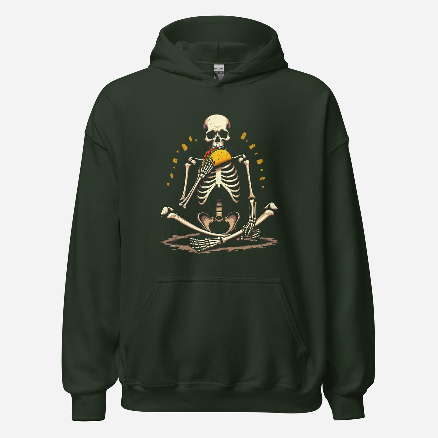 Skeleton Eating Taco Unisex Hoodie