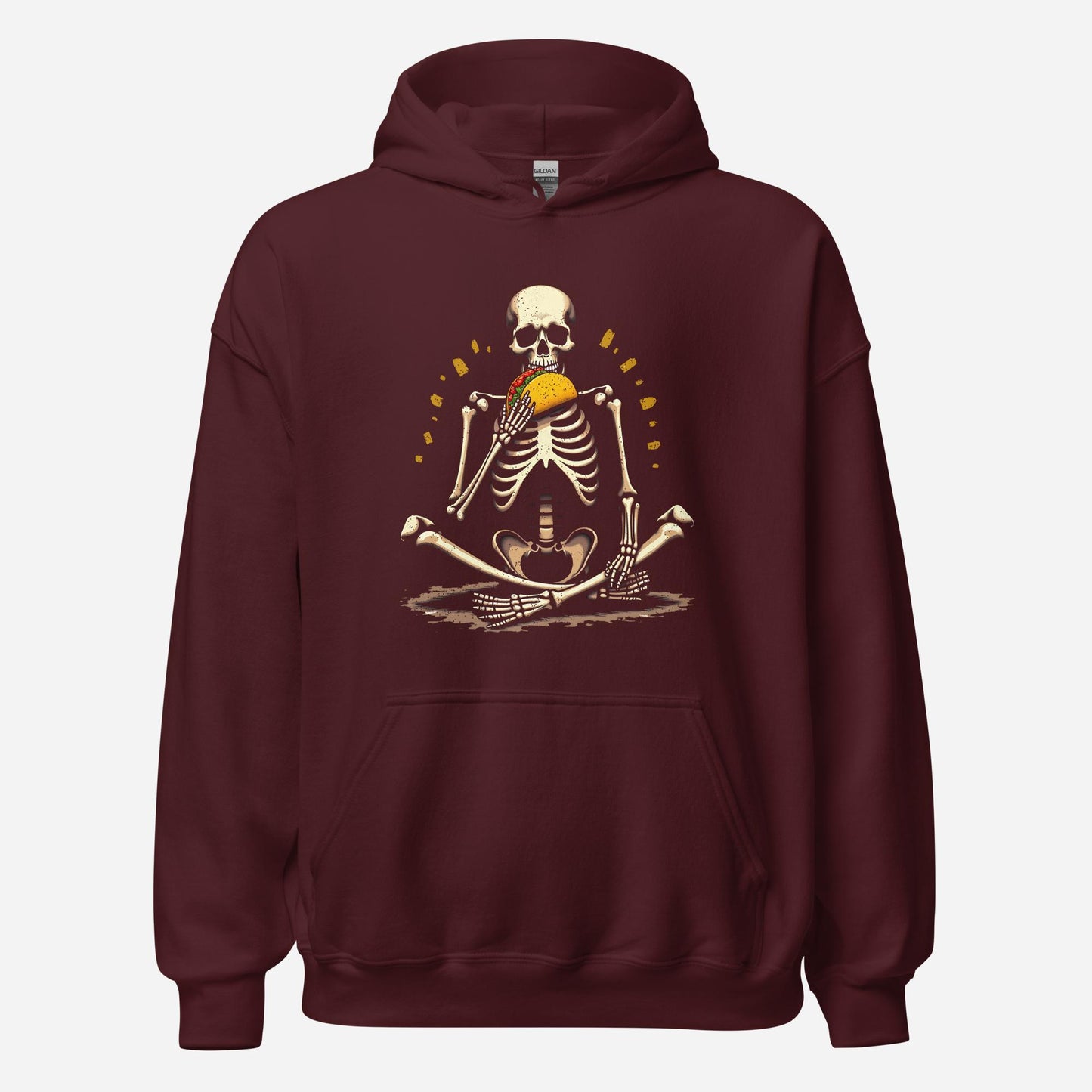 Skeleton Eating Taco Unisex Hoodie