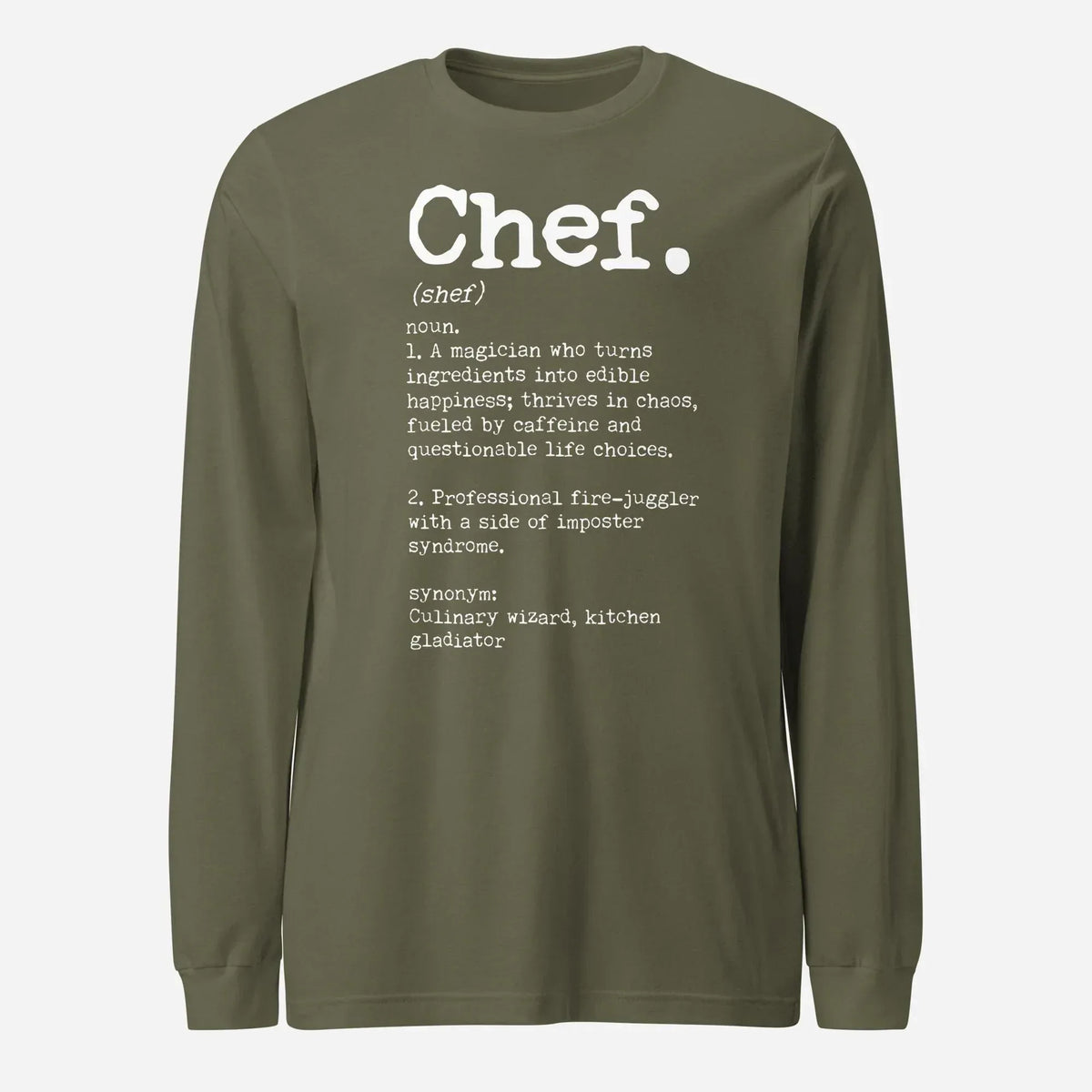 Chef Definition Unisex Long Sleeve Tee - Odd Chef
