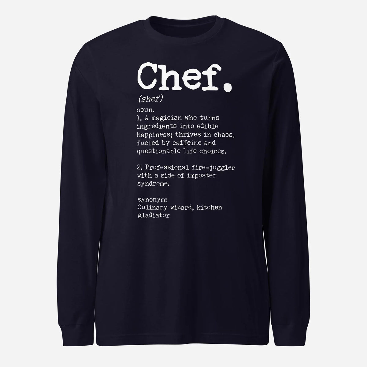 Chef Definition Unisex Long Sleeve Tee - Odd Chef