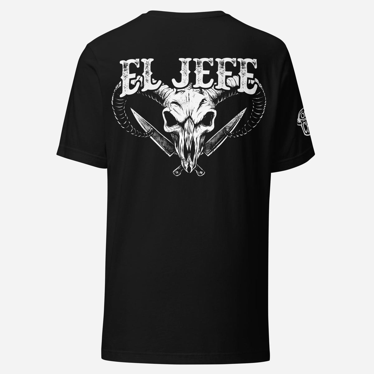 BACK PRINT El Jefe Ram Skull Unisex Tee