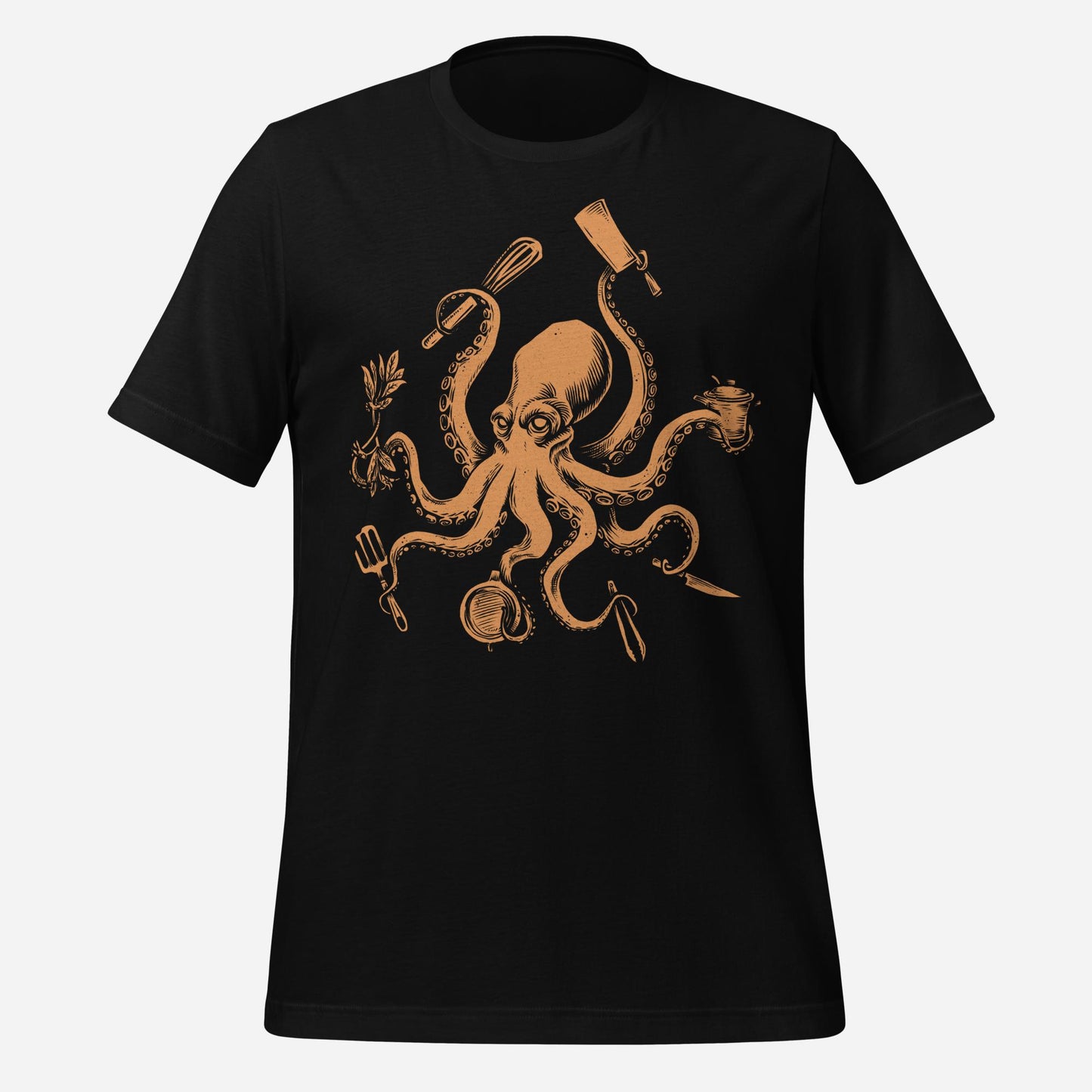 Chef Octopus Orange Unisex Tee
