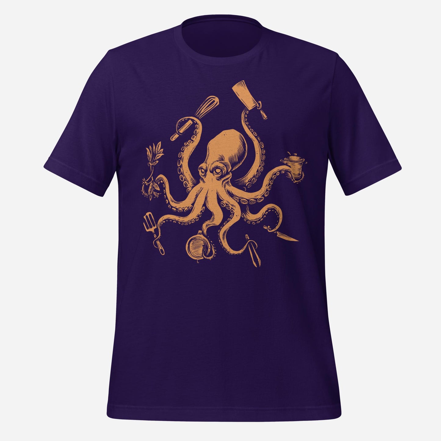Chef Octopus Orange Unisex Tee