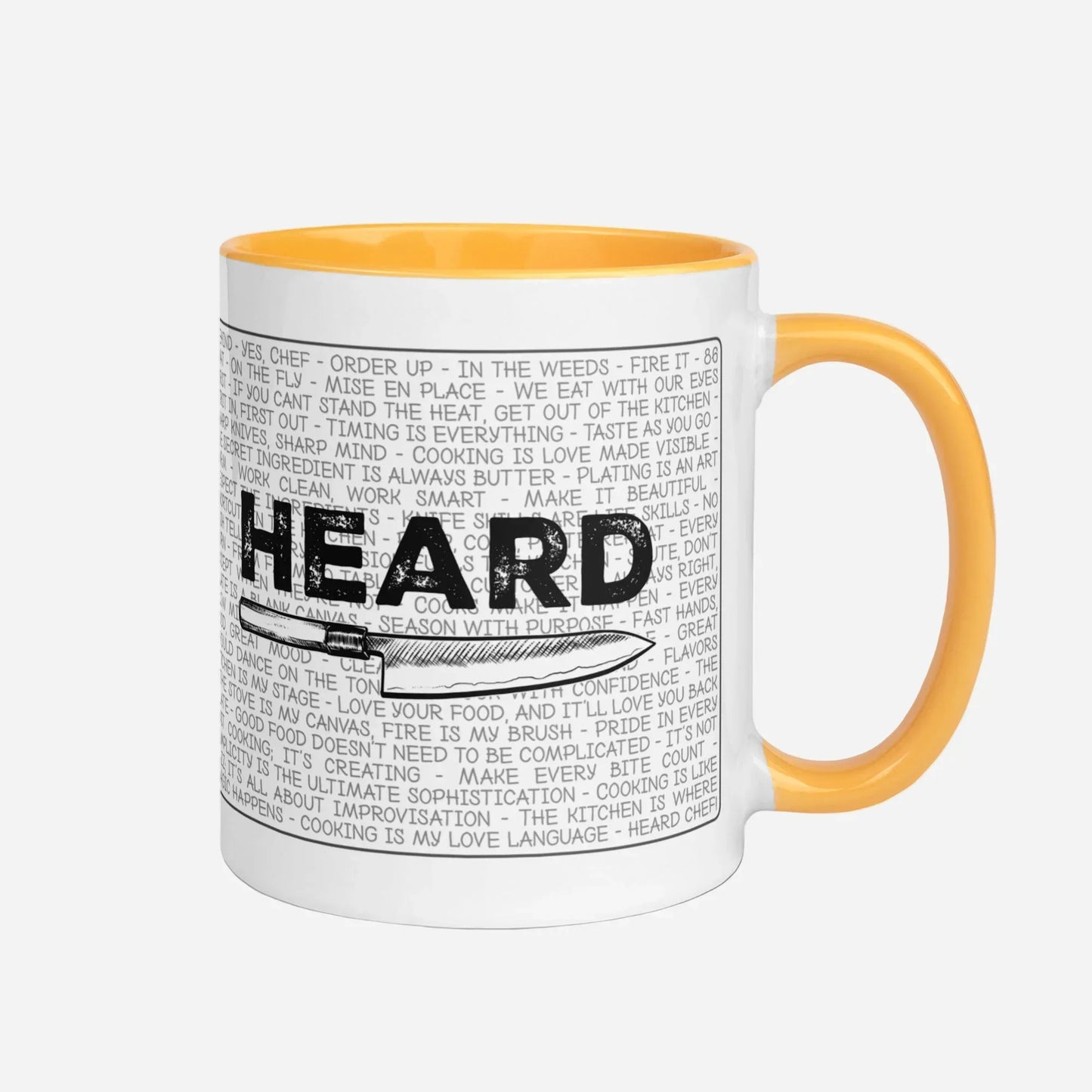 Heard Kitchen Phrase Mug with Color Inside - Odd Chef