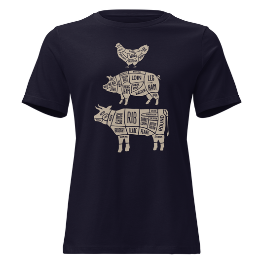 Chicken, Cow, Pig Women's Relaxed T-Shirt