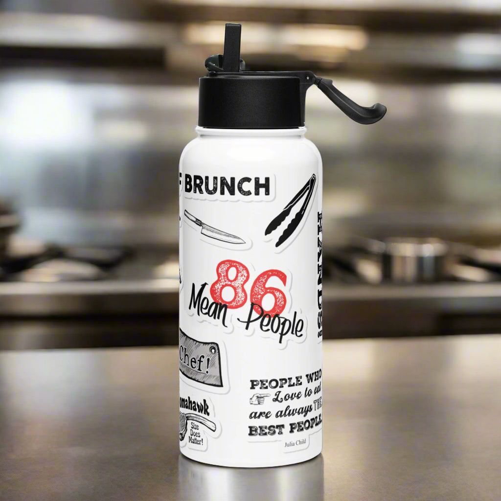 🔥 New Drop: Sticker-Style Chef Water Bottles Built to Survive the Kitchen