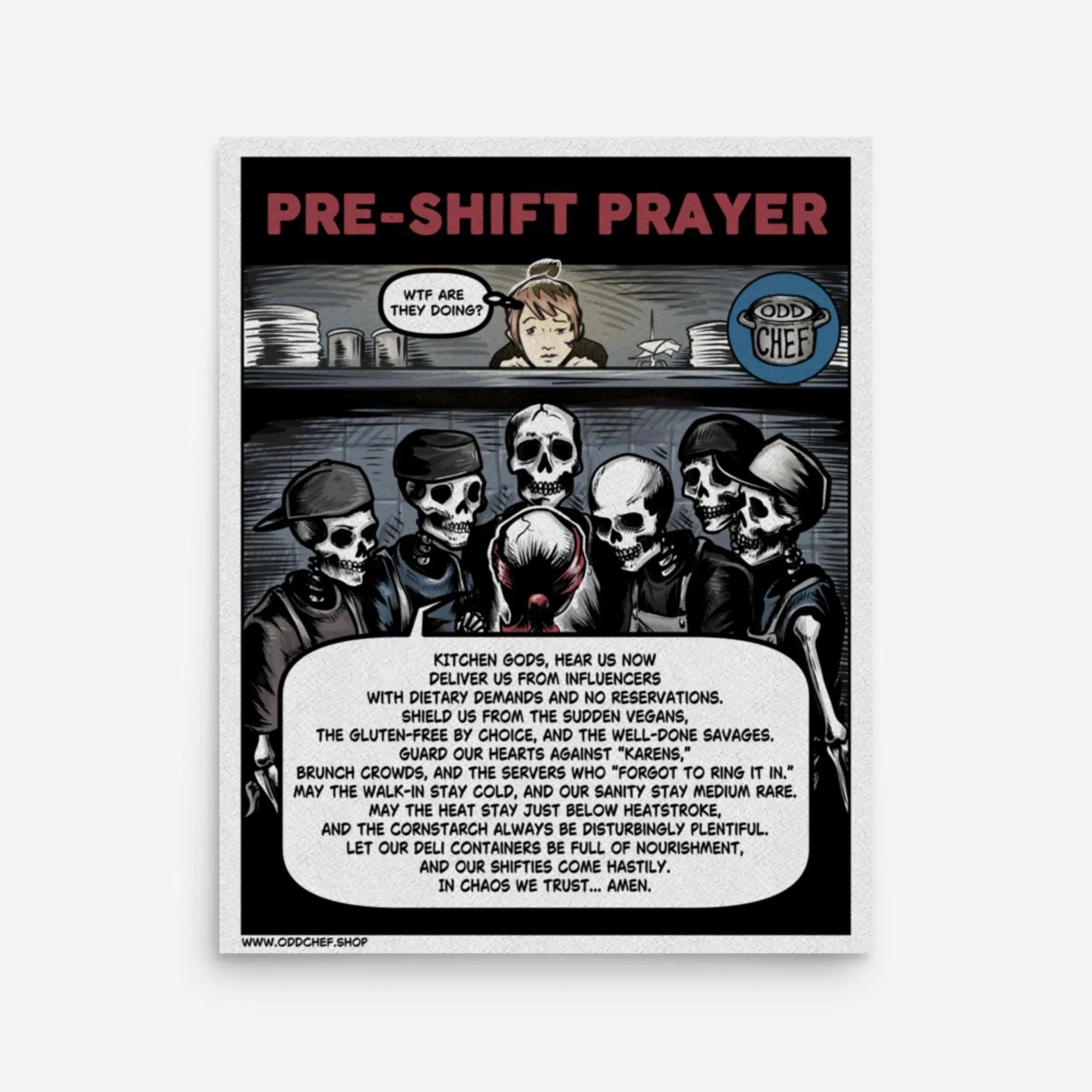 Pre-Shift Kitchen Prayer Collection – Odd Chef