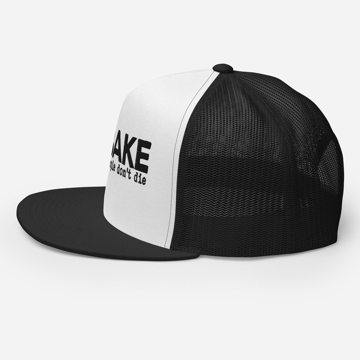 I Bake so People Don't Die FLAT BILL Hat [Embroidered]