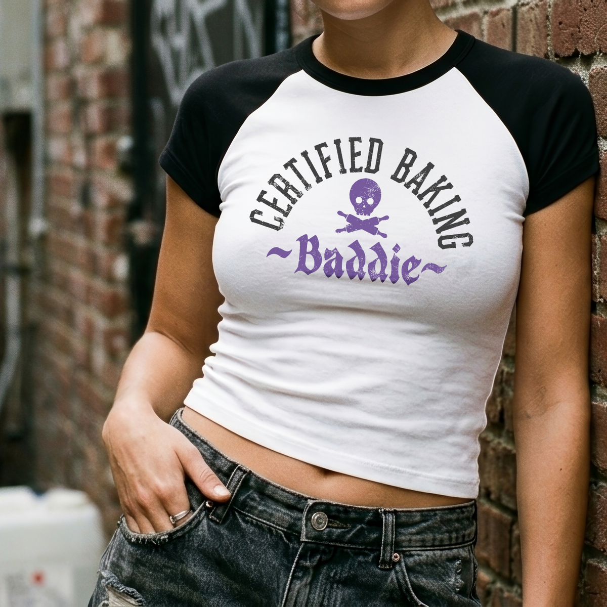 Baking Baddie Women’s raglan baby tee
