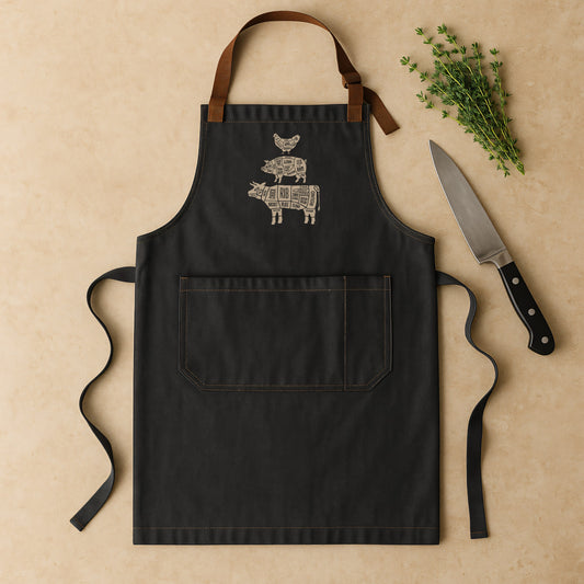 Cow, Pig, Chicken Apron