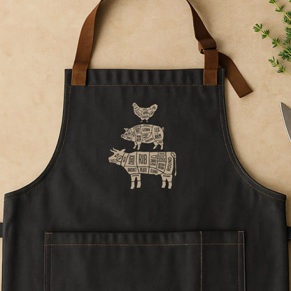Cow, Pig, Chicken Apron
