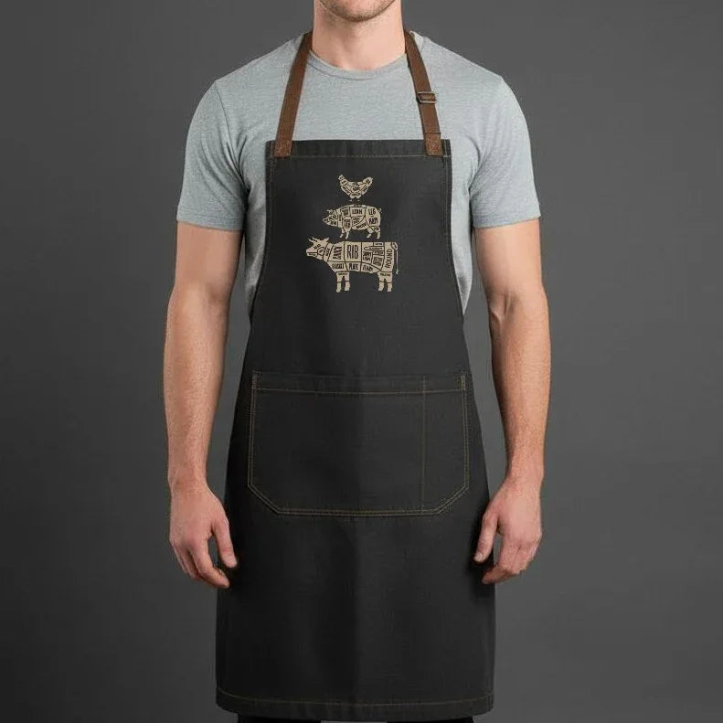 Cow, Pig, Chicken Apron
