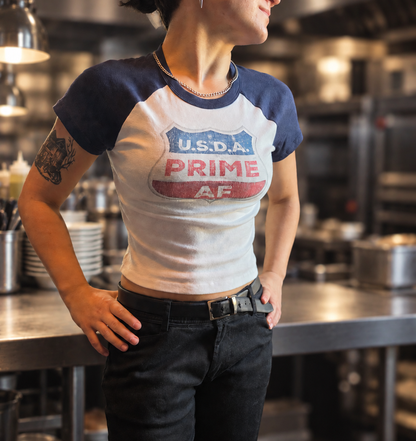 USDA Prime AF Women’s raglan baby tee