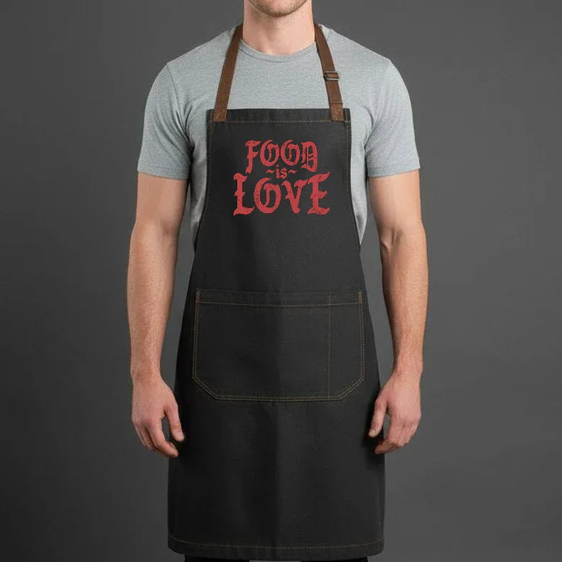 Food is Love in Red Apron