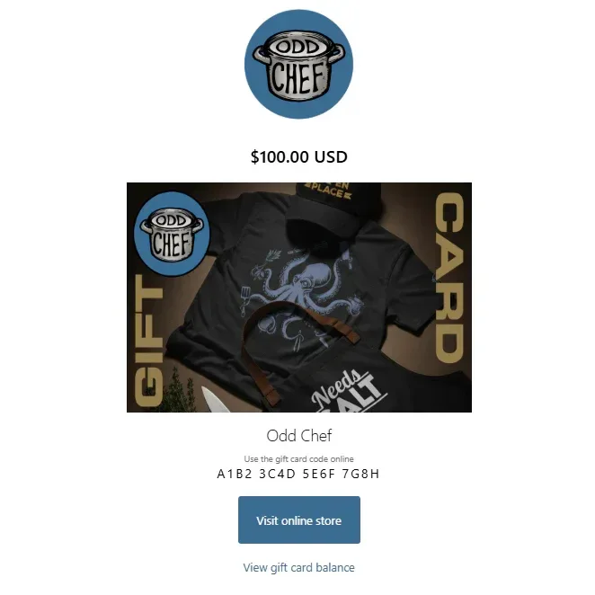 Odd Chef Shop Gift Card - Odd Chef