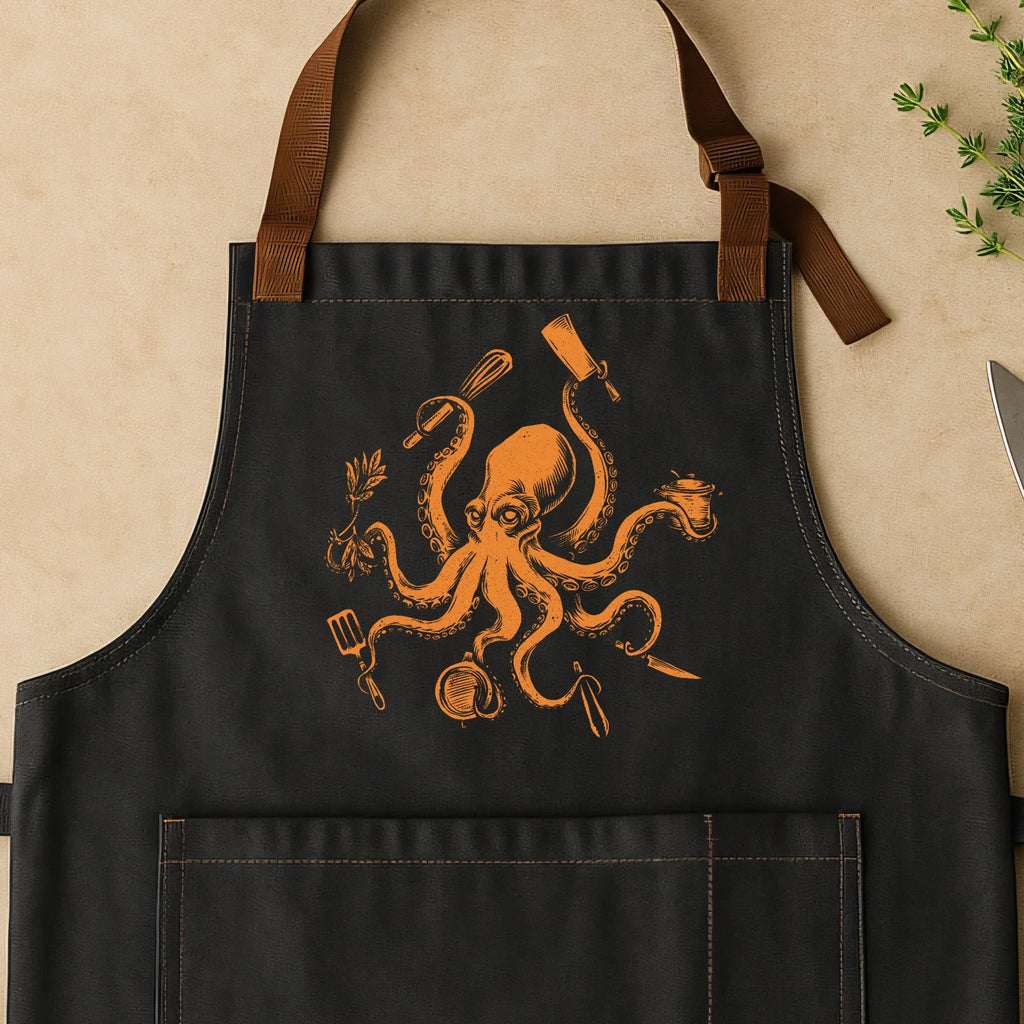 Octo-Chef Orange Apron