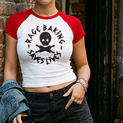 Rage Baking Women’s raglan baby tee