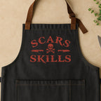 Scars & Skills Red Apron