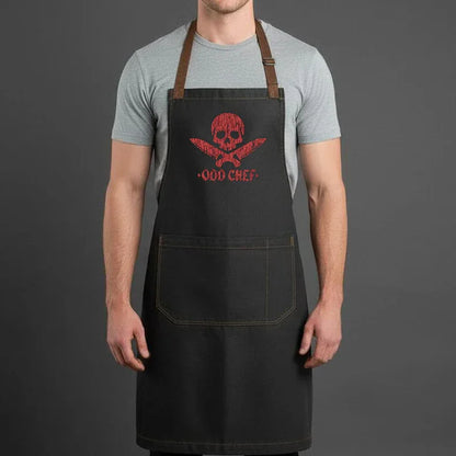 Skull & Crossed Knives Odd Chef Apron